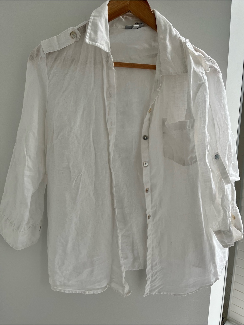 Women’s 100% White Linen shirt